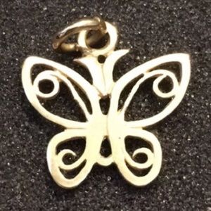 Gold butterfly charm